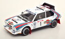 イクソ 1/18 ランチア デルタ S4 ツールドコルス 1986 マティーニ アレンIxo 1:18 Lancia Delta S4 No 1 Tour de Corse 1986 Martini Alen/Kivimaki