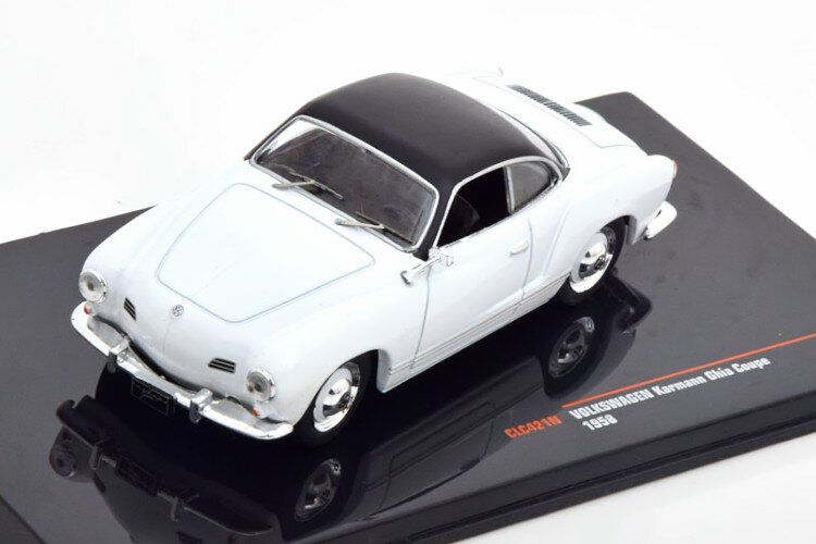  1/43 ե륯 ޥ   1958 ۥ磻 եåȥ֥åIxo 1:43 VW Karmann Ghia Coupe 1958 white flatblack