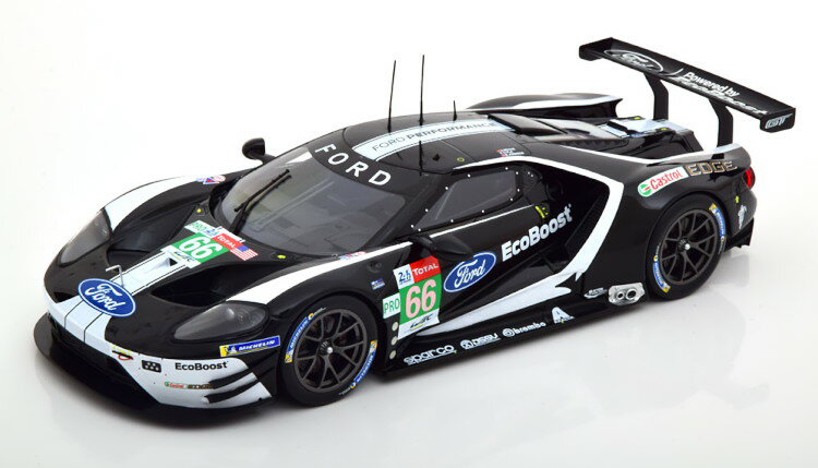 CN\ 1/18 tH[h GT #66 E} 24 2019Ixo 1:18 Ford GT No 66 24h Le Mans 2019 M?cke/Pla/Johnson