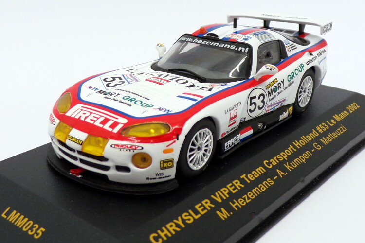 CN\ 1/43 NCX[ oCp[ GTS-R gJ[X|[ch #53 E} 2002Ixo 1:43 CHRYLSER VIPER GTS-R gCARSPORTh M.HEZEMANS-A.KUMPEN-G.MATTEUZZI #53 LE MANS 2002