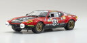 京商 1/18 デ トマソ パンテーラ フォード 5.8L V8 CLAUDE DUBOISチーム 43 ル マン24時間耐久レース 1975 メタリックレッド/ブラック KYOSHO 1:18 DE TOMASO PANTERA FORD 5.8L V8 TEAM CLAUDE DUBOIS N 43 24h LE MANS 1975 P.RUBENS P.BOZZETTO RED MATT BLACK