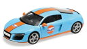 京商 1/18 アウディ R8 4.2 FSI V8 ガルフ 2007 ライトブルー/オレンジ KYOSHO 1:18 AUDI R8 4.2 FSI V8 GULF 2007 LIGHT BLUE ORANGE