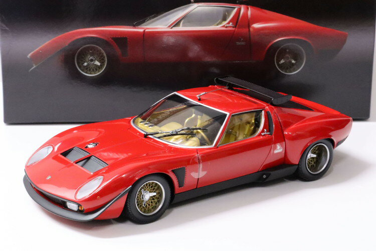 京商 1/18 ランボルギーニ イオタ SVR 2008 レッド/ゴールド インテリアKyosho 1:18 Lamborghini Jota SVR 2008 red/ gold interior