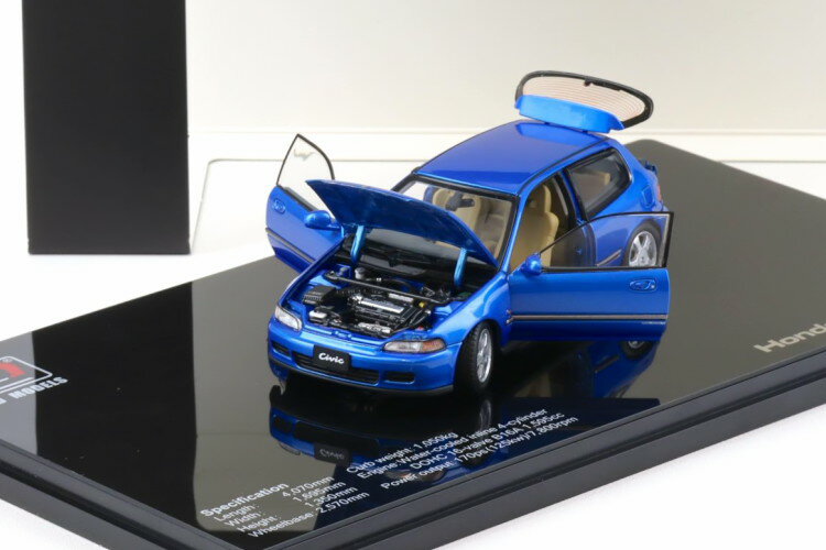 LCDモデルズ 1/43 ホンダ シビック SiR 2 EG6 VTEC 1993 ブルーメタリック 開閉LCD Models 1:43 Honda Civic SiR II EG6 VTEC 1993 blue metallic