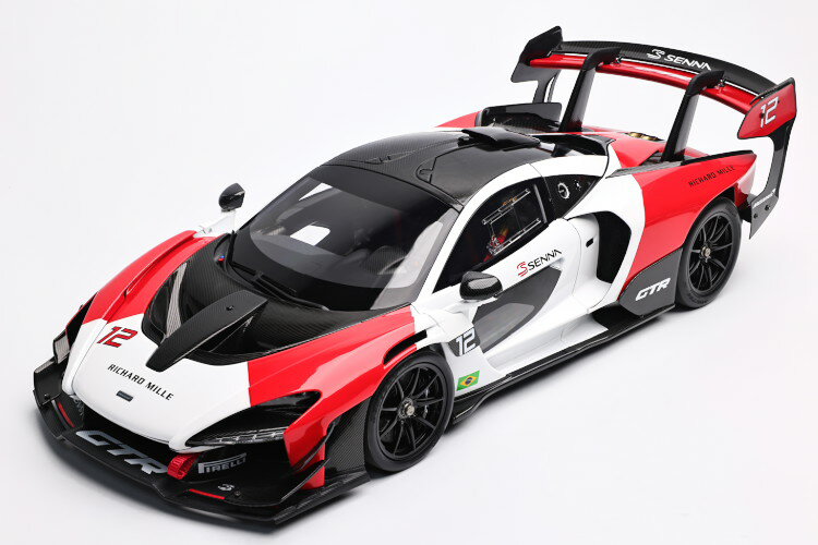 MacLaren - LCDモデル 1/18 マクラーレン セナ GTR レッド/ホワイトLCD MODEL 1:18 McLaren Senna GTR Red and White