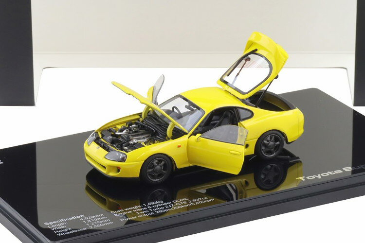 IMPREZA - LCDモデル 1/43 トヨタ スープラ A80 クーペ 右ハンドル イエローLCD Models 1:43 Toyota Supra A80 Coupe RHD Yellow