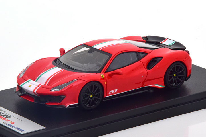 bNX}[g 1/43 tF[ 488 sX^ C^A 2018 bh zCg O[ seB Looksmart 1:43 Ferrari 488 Pista Italia 2018 red white green Piloti