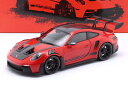 ミニチャンプス 1/18 ポルシェ 911 992 GT3 RS ヴァイザッハ パッケージ 2022 レッド/ ブラック 333台限定 開閉Minichamps...