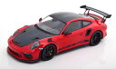 ミニチャンプス 1/18 ポルシェ 911 (991/2) GT3 RS ヴァイサッハ パッケージ ブラックリム 2019 レッド カーボン グレー 111台限...