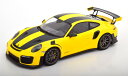 ミニチャンプス 1/18 ポルシェ 911 991/2 GT2 RS ヴァイサッハ パッケージ シルバー マグネシウム リム 2018 イエロー 300台限定 ...