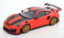 ミニチャンプス 1/18 ポルシェ 911 991/2 GT2 RS ヴァイザッハ パッケージ ゴールデン マグネシウムリム 2018 オレンジ 300台限定M...