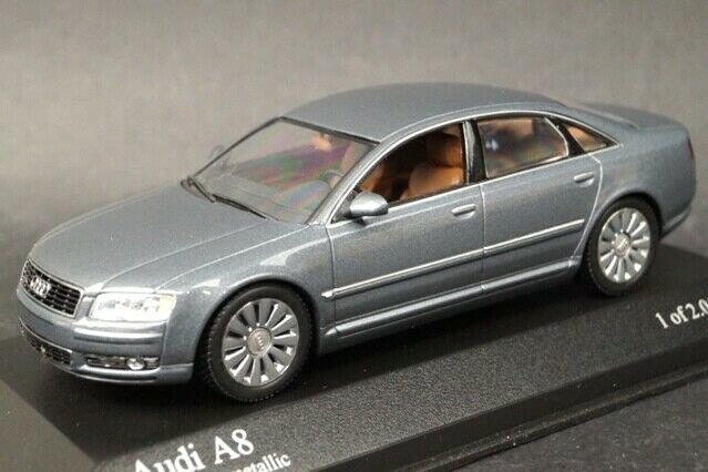 ミニチャンプス 1/43 アウディA8 2002 アトラス グレーメタリックMinichamps 1:43 Audi A8 2002 ATLAS GREY METALLIC