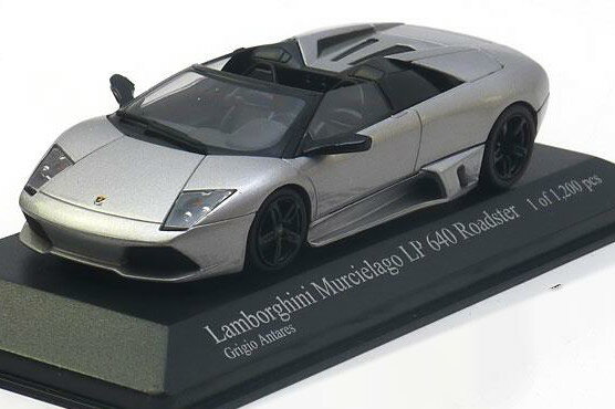 ミニチャンプス 1/43 ランボルギーニ ムルシエラゴ LP640 ロードスター 2007 グレーメタリック 1200台限定Minichamps 1:43 Lamborghini Murcielago LP640 Roadster 2007 greymetallic Limited Edition 1200 pcs