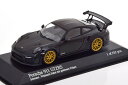 ミニチャンプス 1/43 ポルシェ 911 991/2 GT2 RS ヴァイサッハ パッケージ ゴールド リム 2018 ブラック 252台限定Minichamps 1:43 Porsche 911 (991/2) GT2 RS Weissach Package mit goldenen Felgen 2018 schwarz Limited Edition 252 pcs.