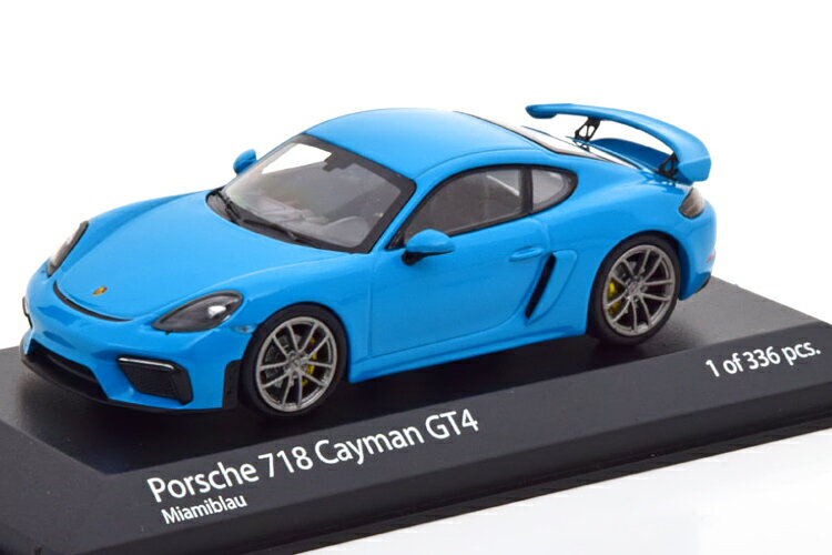 ミニチャンプス 1/43 ポルシェ 718 ケイマン GT4 2020 ライトブルー 336台限定 Minichamps 1:43 Porsche 718 Cayman GT4 2020 lightblue Limited Edition 336 pcs.