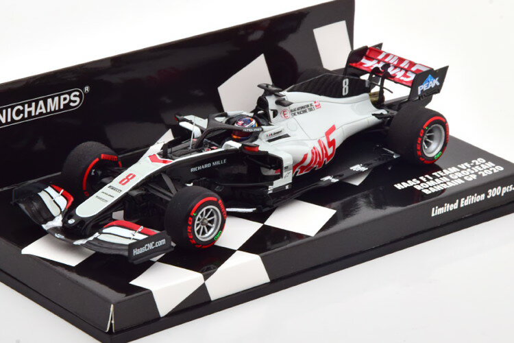 ~j`vX 1/43 n[X VF-20 o[[GP 2020 O[W 300Minichamps 1:43 Haas VF-20 GP Bahrain 2020 Grosjean Limited Edition 300 pcs