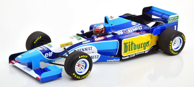 ミニチャンプス 1/18 ベネトン ルノー B195 優勝 パシフィックGP ワールドチャンピオン 1995 シューマッハ 600台限定 デカール付き Minichamps 1:18 Benetton Renault B195 Winner GP Pacific World Champion 1995 Schumacher Limited Edition 600 pcs with Decals