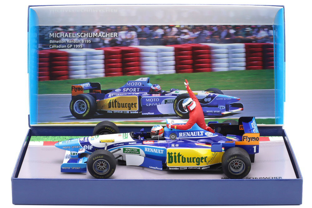 ミニチャンプス 1/18 ベネトン B195 #1 5th カナダGP Alesi Taxi フォーミュラ1 1995 M. Schumacher 333 台限定Minichamps 1:18 Benetton B195 #1 5th Canadian GP Alesi Taxi Formula 1 1995 M. Schumacher limitation 333 pcs