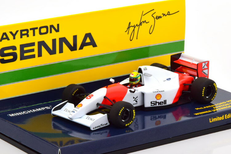 ミニチャンプス 1/43 マクラーレン フォード MP 4/8 優勝 日本GP 1993 セナ 504台限定 デカール付き Minichamps 1:43 McLaren Ford MP 4/8 Winner GP Japan 1993 Senna Limited Edition 504 pcs with Decals