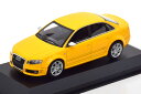 ミニチャンプス 1/43 アウディRS4 サルーン 2004 イエロー マキシチャンプス コレクションMinichamps 1:43 Audi RS4 Saloon 2004 yellow Maxichamps Collection