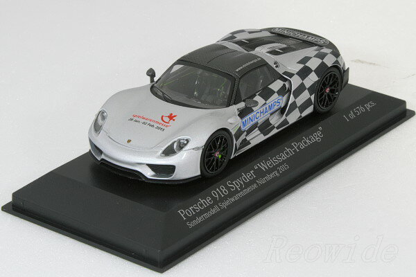 ミニチャンプス 1/43 ポルシェ 918 スパイダー 