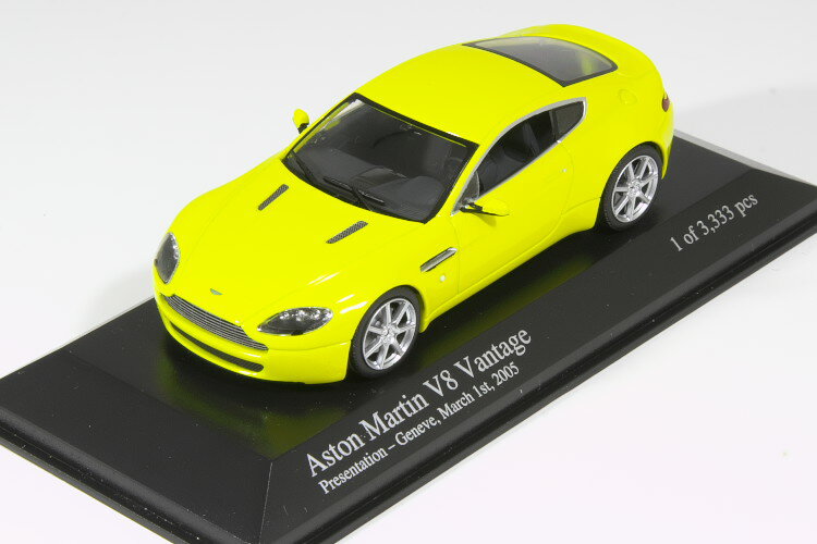 Õi~j`vX 1/43 AXg}[` V8 @e[W Wl[u v[e[V CG[ Minichamps Aston Martin V8 Vantage Geneve Presentation Yellow 2005