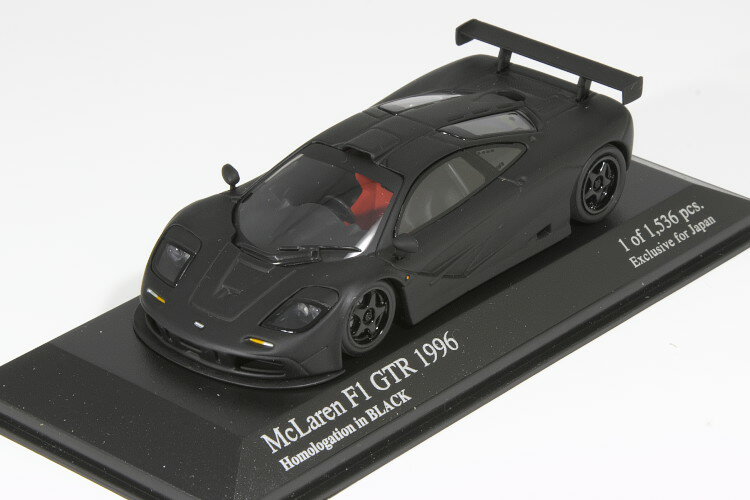 ʡߥ˥ץ 1/43 ޥ顼 F1 GTR 1996 ޥåȥ֥å  Minichamps McLaren F1 GTR Homologation in Black