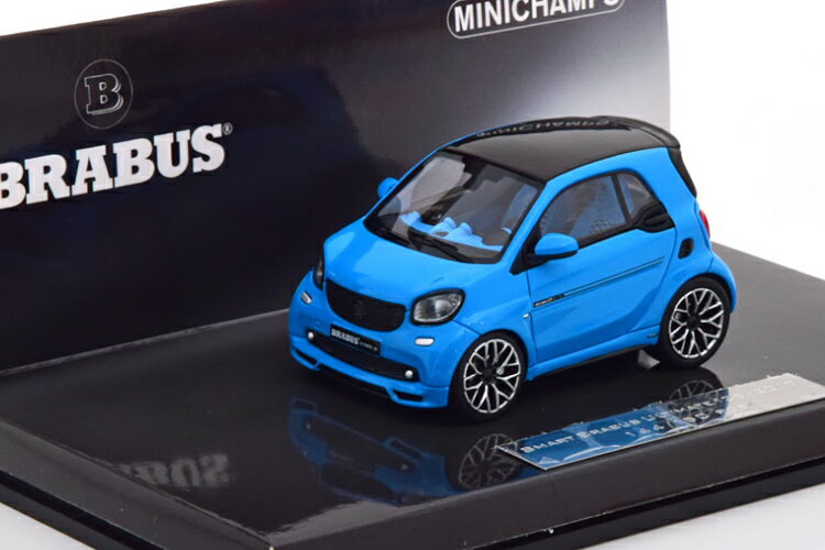 ~j`vX 1/43 X}[g uoX AeBCg125 2017 u[/ubN 150 Minichamps 1:43 SMART BRABUS ULTIMATE 125 2017 blue black Limited Edition 150 pcs