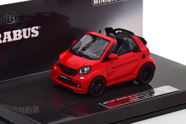 ミニチャンプス 1/43 スマート ブラバス アルティメイト125 オープンカー 2017 レッド 150台限定 Minichamps 1:43 Smart Brabus Ultimate 125 Convertible 2017 red Limited Edition 150 pcs