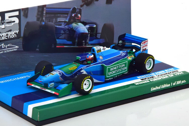 ~j`vX 1/43 xlg B194 D [bpGP E 1994 }ChZu V[}bn 300 fJ[t Minichamps 1:43 Benetton B194 Winner GP Europe World Champion 1994 Mild Seven Schumacher Limited Edition 300 pcs with Decals