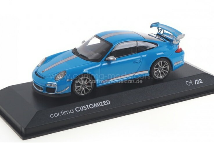 ミニチャンプス car tima 1/43 ポルシェ 911 997 2 GT3 RS 4.0 リビエラ ブルー ホイール シルバー Minichamps car tima 1:43 Porsche 911 997 2 GT3 RS 4.0 Riviera blue wheel silver