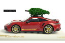 ミニチャンプス 1/43 ポルシェ 911 (992) ターボ S クリスマス エディション 2021 カーマインレッド 500台限定Minichamps 1:43 Porsche 911 (992) Turbo S 