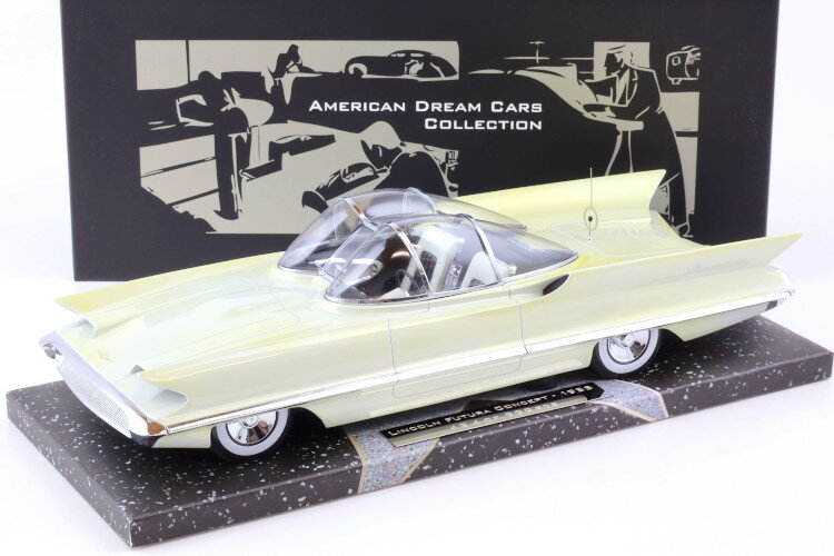 楽天Reowide モデルカー カタログ SHOPミニチャンプス 1/18 リンカーン フューチュラ コンセプト ホワイト アメリカン ドリーム カー コレクション 1955 Minichamps 1:18 Lincoln Futura Concept white American Dream Cars Collection 1955