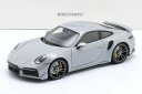 ミニチャンプス 1/18 ポルシェ 911 (992) ターボ S クーペ スポーツ デザイン 2021 シルバーメタリック 200台限定Minichamps 1:18 Porsche 911 (992) Turbo S Coupe Sport Design 2021 GT silver metallic Limitation 200 pcs.