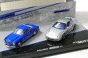 ミニチャンプス 1/43 2台セット ポルシェ 911 ターボ シルバー + フォルクスワーゲン カルマンギア ブルーMinichamps 1:43 2-Car...