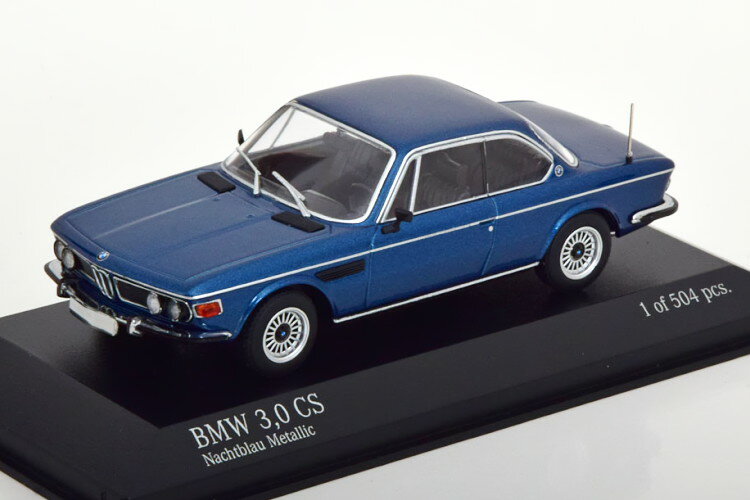 ~j`vX 1/43 BMW 3.0 CS E9 N[y 1969 u[^bN 504Minichamps 1:43 BMW 3.0 CS E9 Coupe 1969 bluemetallic Limited Edition 504 pcs