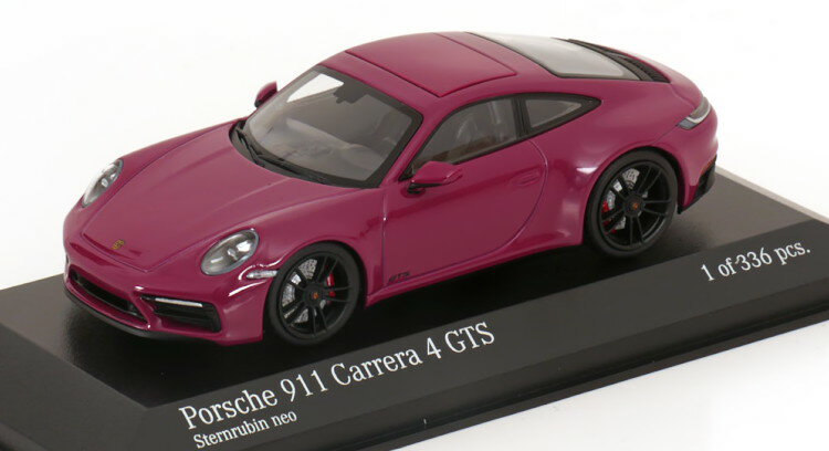 ミニチャンプス 1/43 ポルシェ 911 992 カレラ 4 GTS クーペ 2021 ルビンレッド 336台限定 Minichamps 1:43 Porsche 911 992 Carrera 4 GTS Coupe 2021 rubin-red Limited Edition 336 pcs