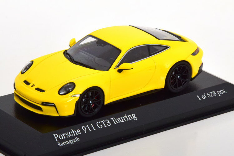 ~j`vX 1/43 |VF 911 992 GT3 c[O N[y 2022 CG[/ubNMinichamps 1:43 Porsche 911 992 GT3 TOURING COUPE 2022 YELLOW BLACK RIMS