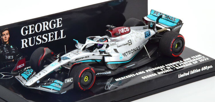 ~j`vX 1/43 ZfX AMG F1 W13 EptH[}X o[[ GP 2022 Russell 600Minichamps 1:43 Mercedes AMG F1 W13 E Performance GP Bahrain 2022 Russell Limited Edition 600 pcs