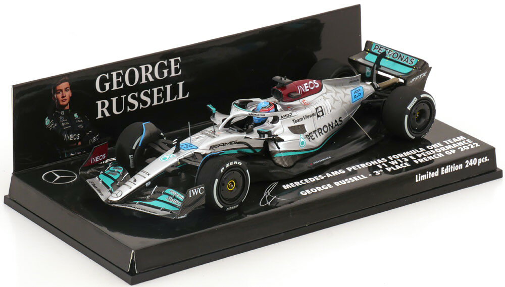 ミニチャンプス 1/43 メルセデス・ベンツ AMG F1 W13 E Performance フランスGP 2022 Russell 240台限定Minichamps 1:43 Mercedes AMG F1 W13 E Performance GP France 2022 Russell Limited Edition 240 pcs