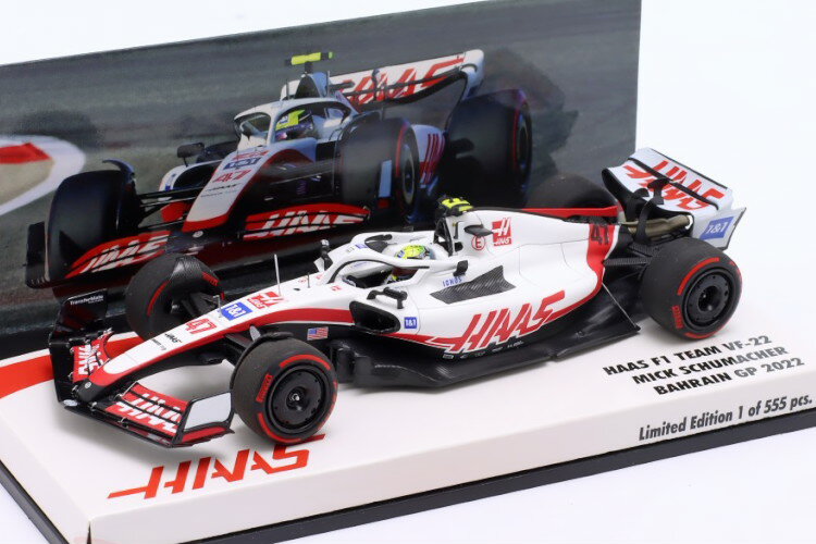 ~j`vX 1/43 n[X VF-22 #47 o[[Ov tH[~1 2022 V[}bn 555Minichamps 1:43 Haas VF-22 #47 Bahrain GP formula 1 2022 Mick Schumacher Limitation 555 pcs.