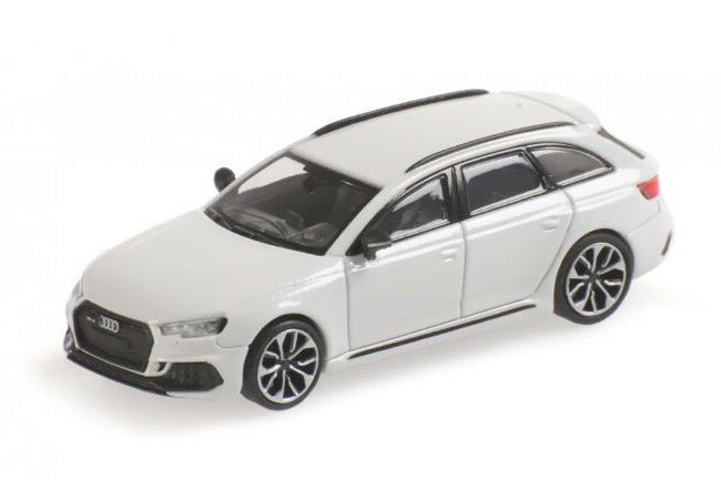 ミニチャンプス 1/87 アウディ RS 4 アバント 2018 ホワイトメタリックMinichamps 1:87 Audi RS 4 Avant built in 2018 white metallic