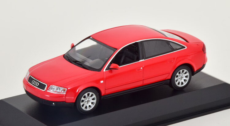 ミニチャンプス 1/43 アウディ A6 サルーン 1997 レッド マキシシャンプス コレクションMinichamps 1:43 Audi A6 Saloon 1997 red Maxichamps Collection