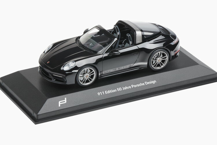 ミニチャンプス 1/43 ポルシェ 911 (992) タルガ4 GTS 50周年 ポルシェデザイン 2022 ブラックMinichamps 1:43 Porsche 911 (992) Targa 4 GTS "50 Jahre Porsche Design" 2022 black