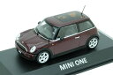 ミニチャンプス 1/43 ミニワン R50 2001-2006 バーガンディ ベルベット レッドMinichamps 1:43 Mini One R50 2001-2006 burgundy velvet red met.