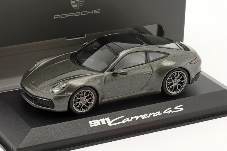 訳アリ ミニチャンプス 1/43 ポルシェ 911 (992) カレラ4S 2019 グリーンメタリックMinichamps 1:43 Porsche 911 (992) Carrera 4S year 2019 aventurine green metallic