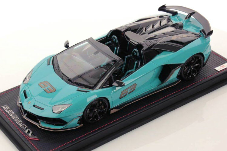 MR Collection 1/18 {M[j AF^h[ SVJ [hX^[ u[ 63MR Collection 1:18 Lamborghini Aventador SVJ Roadster Blue Glauco Limited 63 pcs