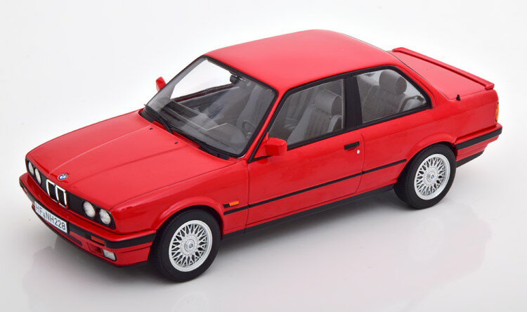 mu 1/18 BMW 325i E30 T[ 1988 bh 1000Norev 1:18 BMW 325i E30 Saloon 1988 red Limited Edition 1000 pcs