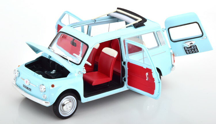 mu 1/18 tBAbg 500 WfBjG 1964 Cgu[ JNorev 1:18 FIAT 500 Giardiniera 1964 lightblue