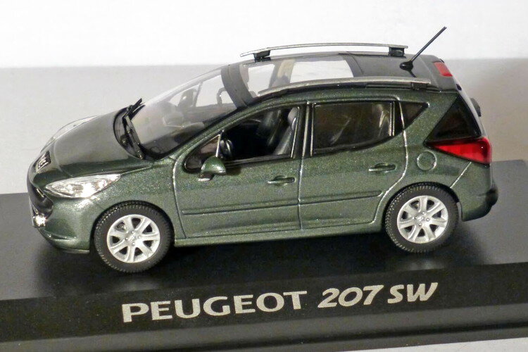 mu 1/43 vW[ 207 SW (Kombi) Norev 1:43 Peugeot 207 SW (Kombi) grau-Metallic